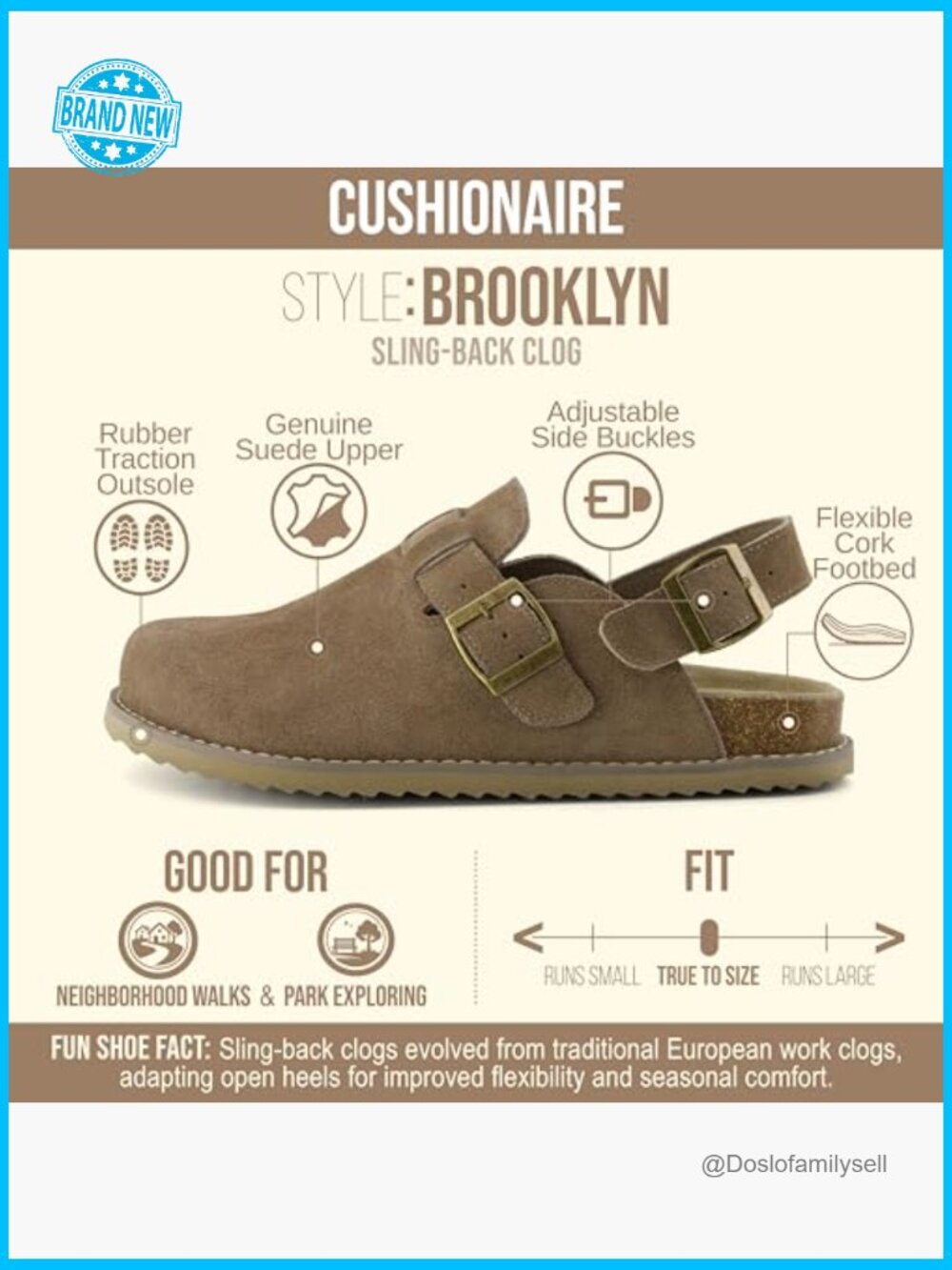 Suede Clog Mules Adjustable Buckle Slip On Comfort Memory Foam Summer Shoes - Picture 4 of 7